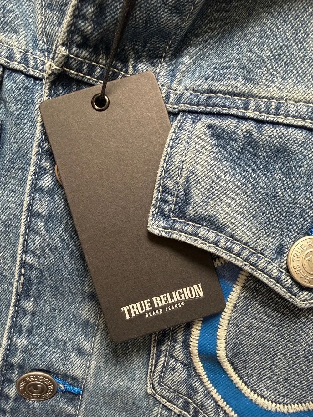 NWT - True Religion Medium Appliqué SN Denim jacket.